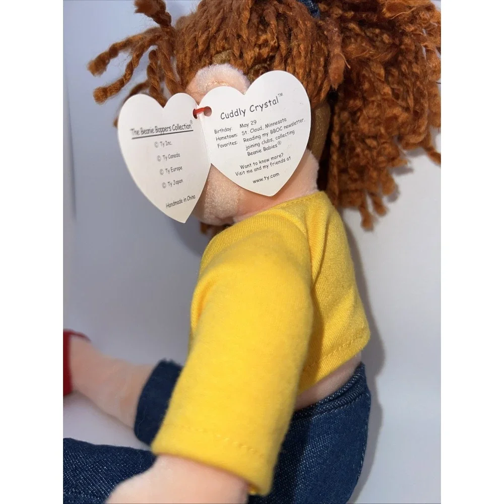 Ty Beanie Boppers Doll Cuddly Crystal Auburn Hair Flip Flops 12